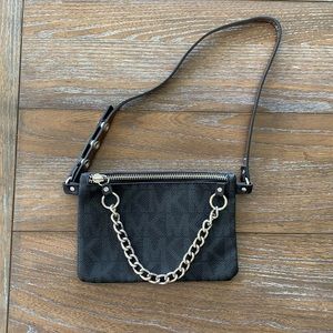 MK belt bag .. size small .. black & silver